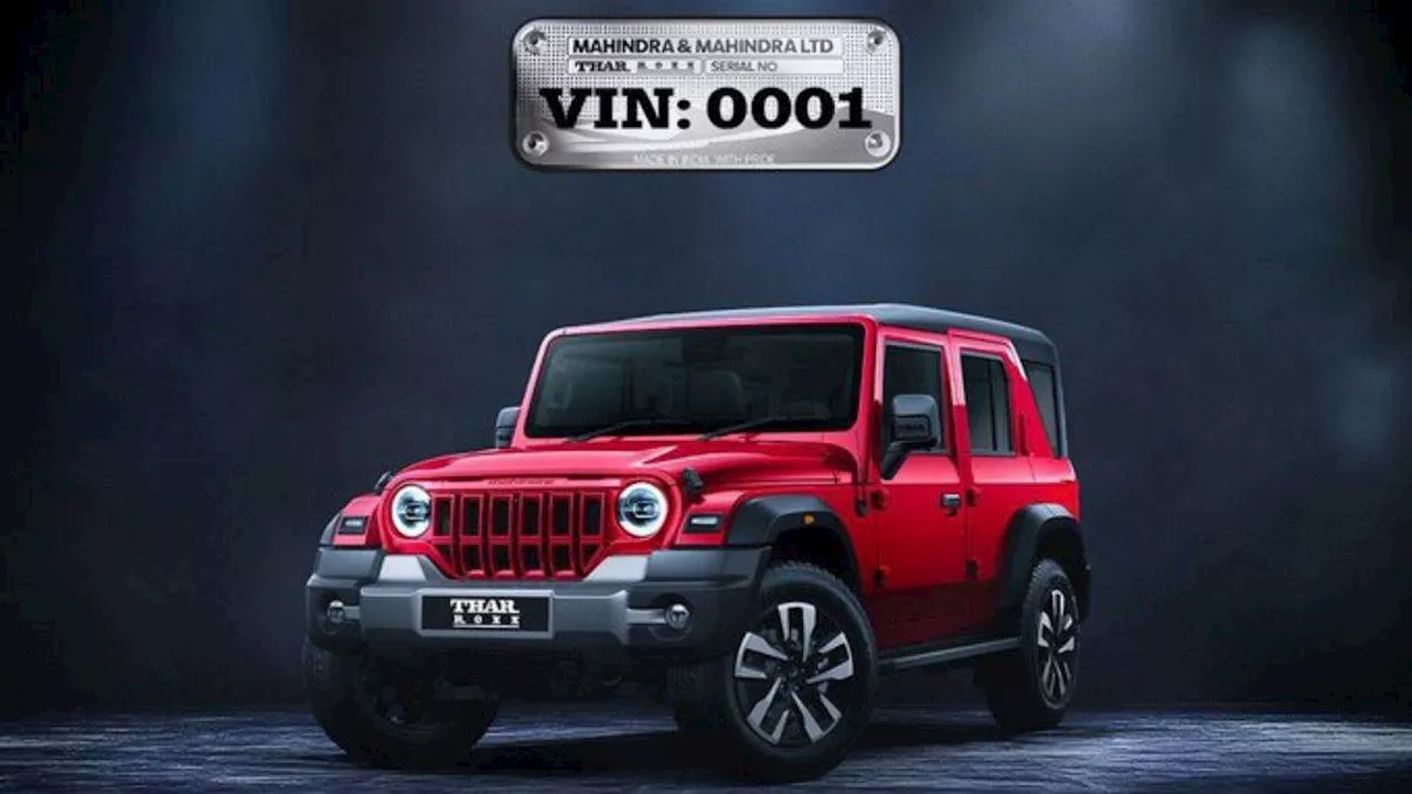 Mahindra ने पहली Thar Roxx को किया नीलाम, 1.31 करोड़ रुपये में बिका 'VIN 0001'