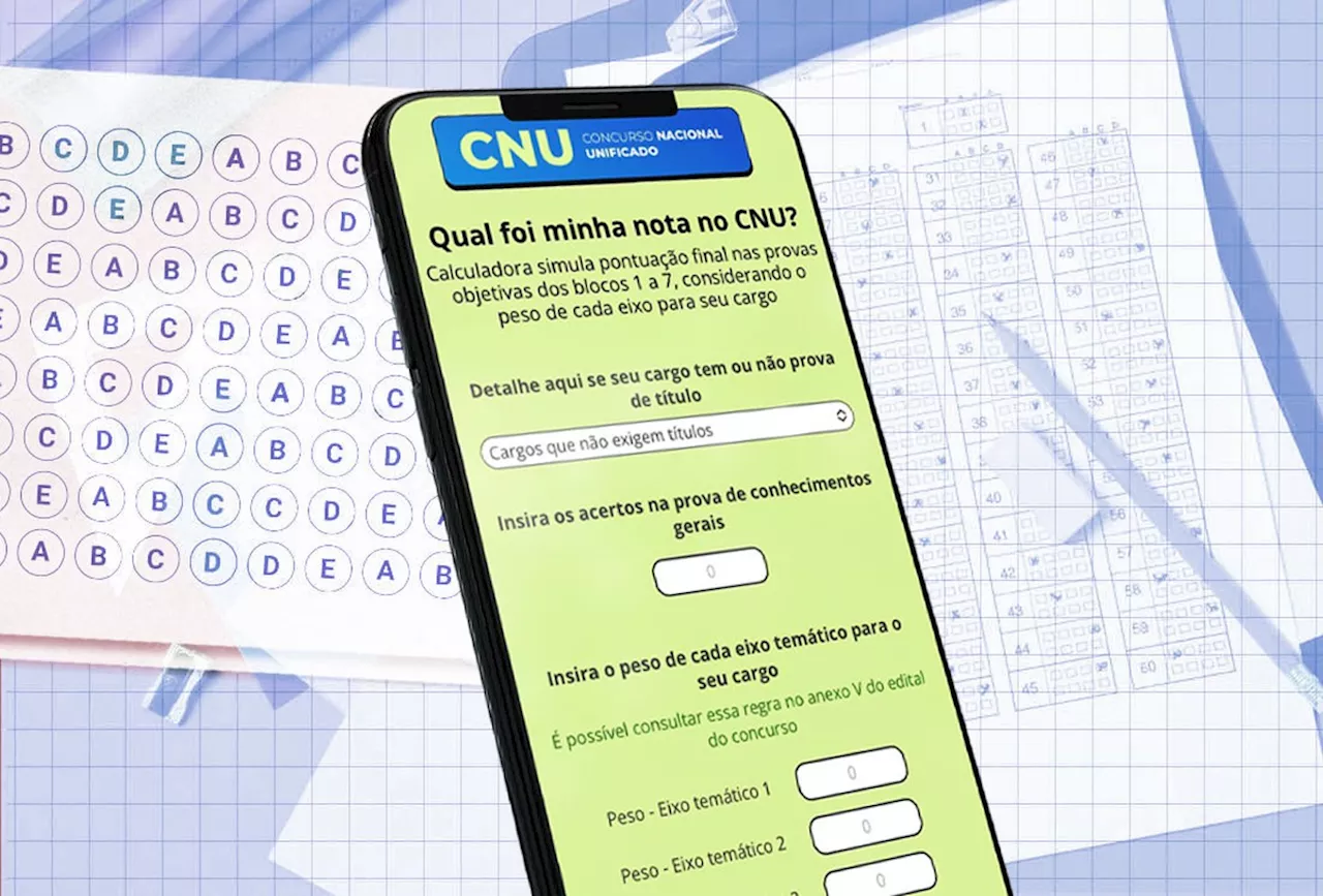 Nota final do Concurso Nacional Unificado sai dia 8. Calculadora do GLOBO mostra pontuação