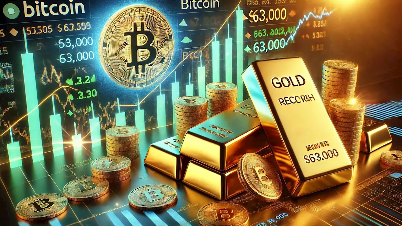 Gold hits record high as risk-on euphoria fades, Bitcoin consolidates above $63k