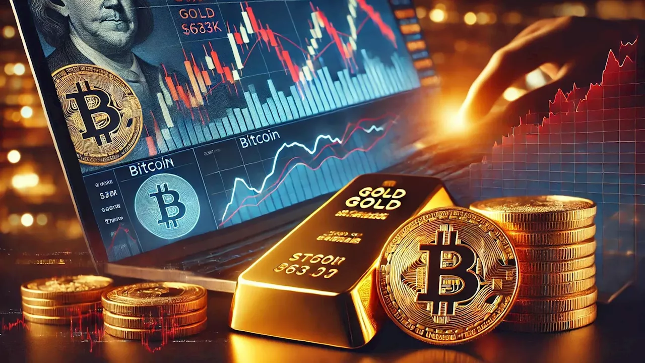 Gold shines as stock rally fizzles, Bitcoin consolidates below $63k