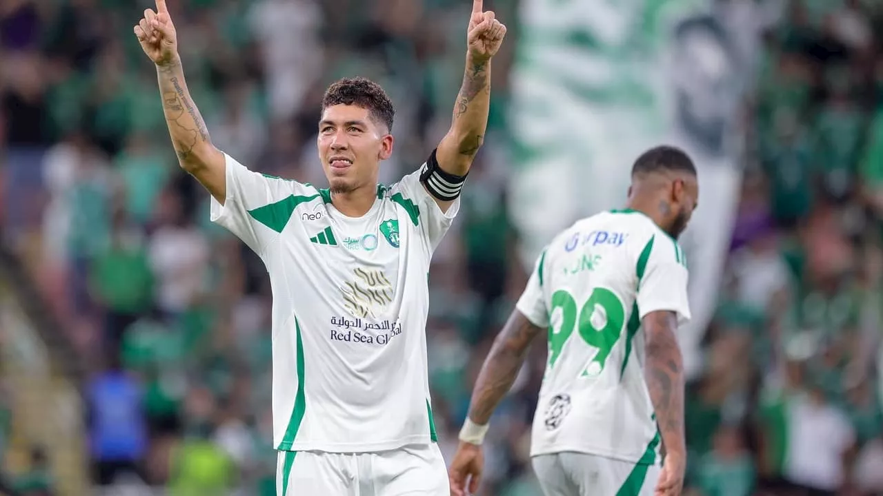 Firmino marca nos acréscimos e garante vitória do Al-Ahli na Liga Saudita