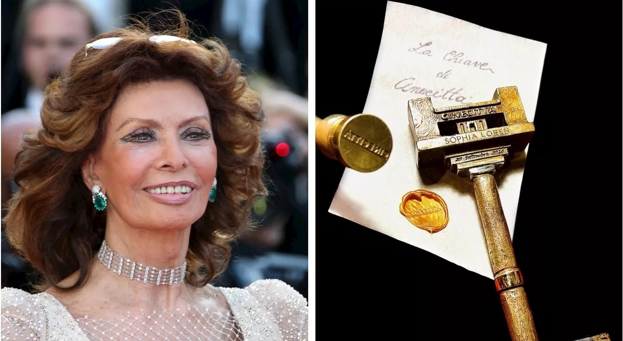 A ​Sophia Loren la Chiave di Cinecittà: «Grazie per questa vita e questi ricordi che il tempo non potrà mai ca