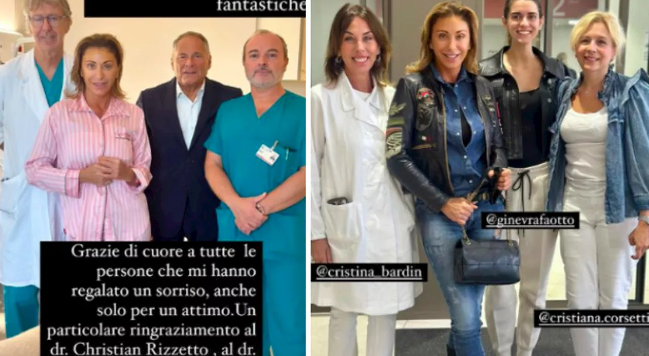 Sabrina Salerno lascia l'ospedale dopo l'intervento per rimuovere il tumore. Il ringraziamento: «Mi avete rega