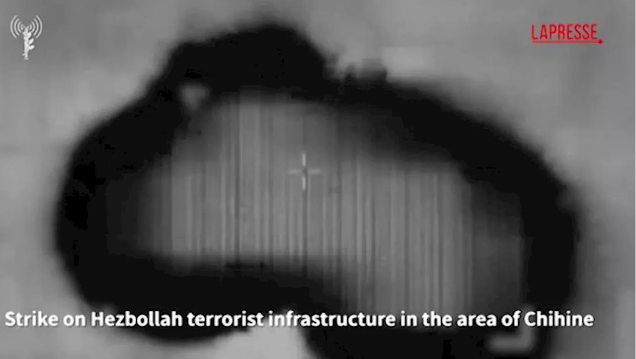 Libano, Idf mostra video di attacchi a strutture Hezbollah nel sud del Paese