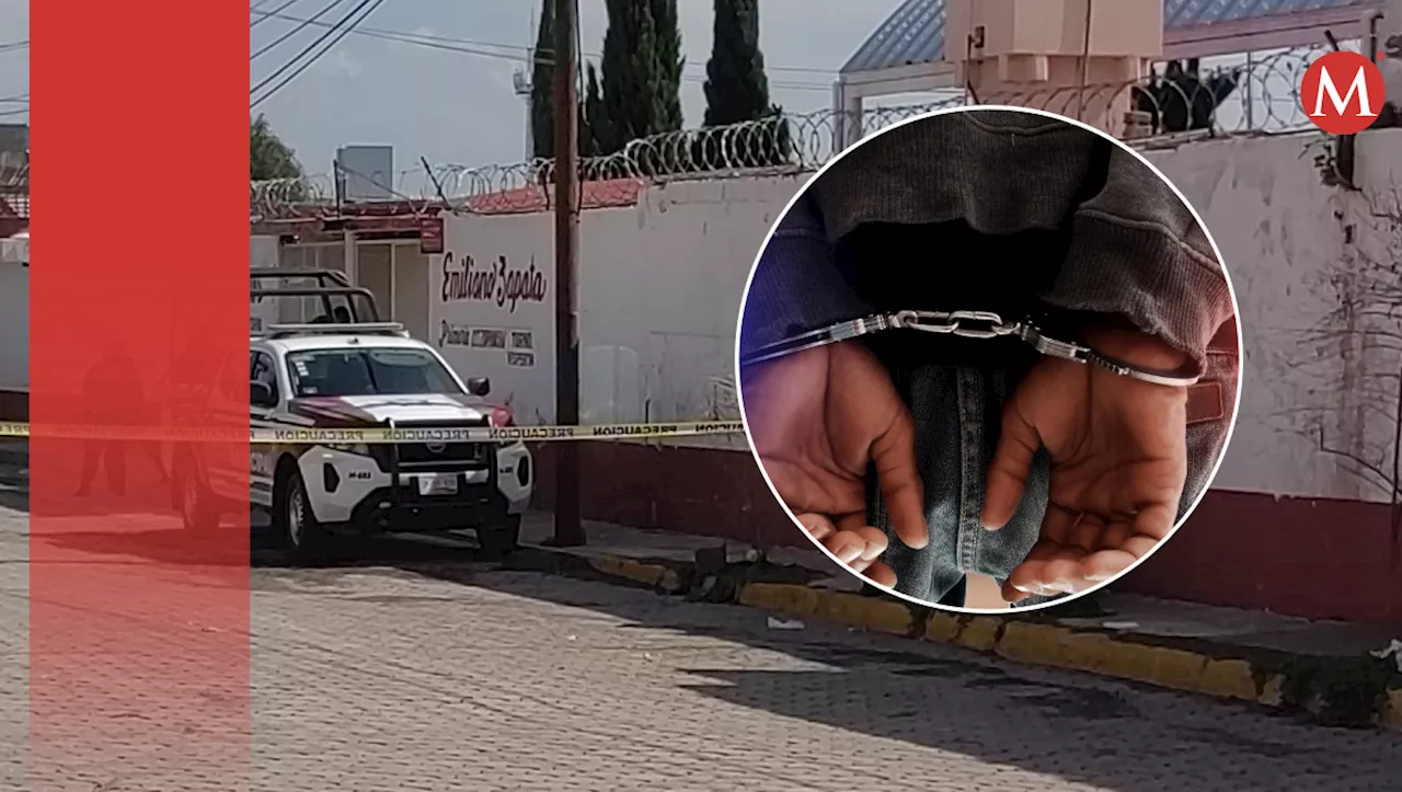 Detienen a presunto responsable de balacera dentro de primaria en Moyotzingo, Puebla