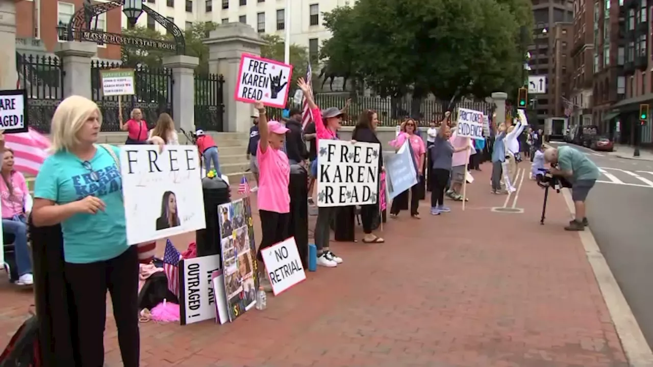 Supporters of Read, Birchmore and Delgado-Garcia call for accountability outside Mass. State House