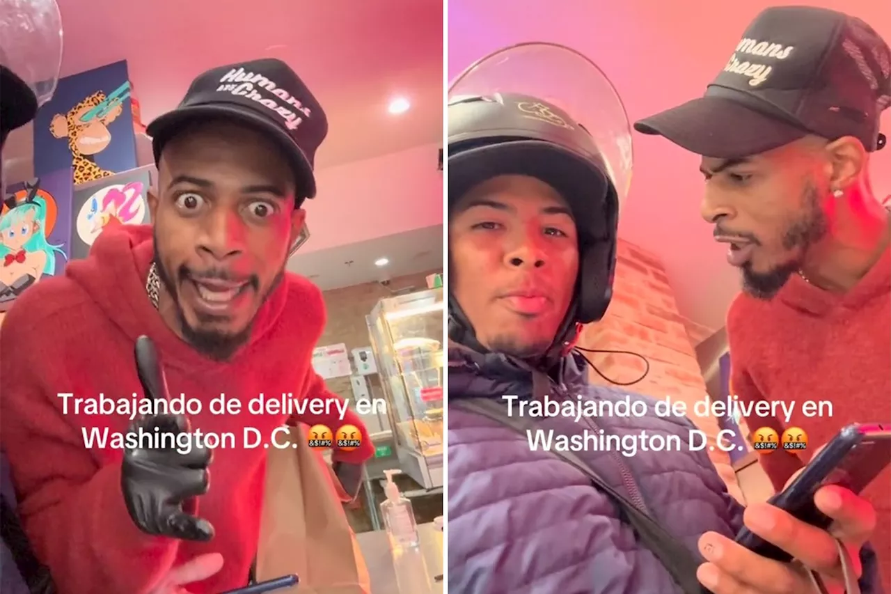 DC coffee shop owner berates UberEats driver to 'learn English' in viral video —before health officials shut down store