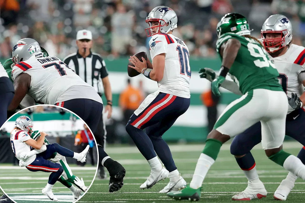 Patriots' Drake Maye gets rude awakening with NFL debut in blowout loss to Jets