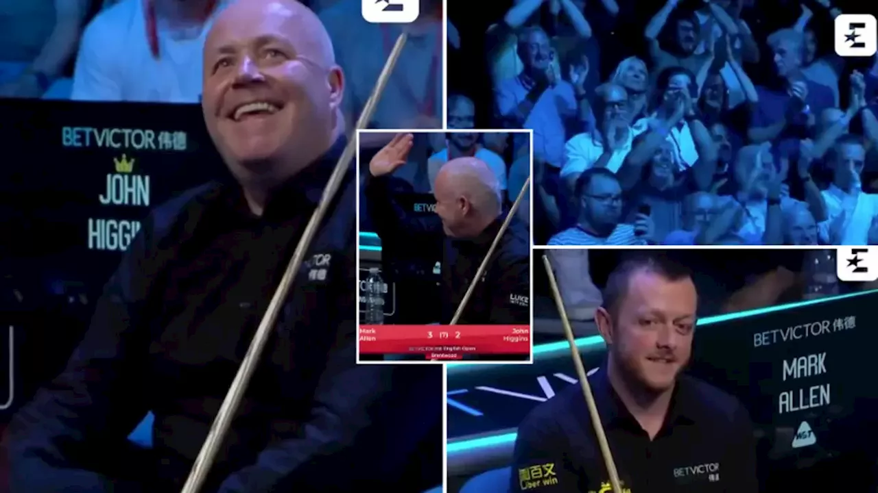 John Higgins receives standing ovation for reaching milestone only one other snooker player has managed