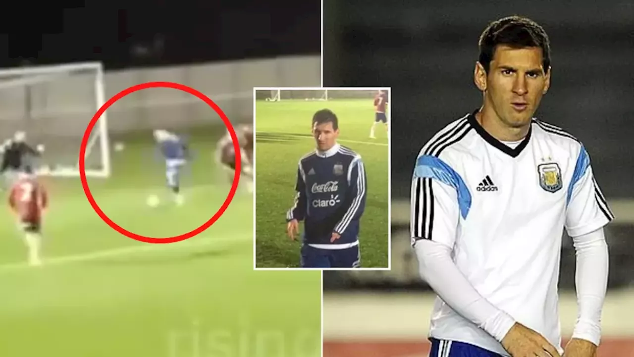 Lionel Messi trained with shock English club's youth team and the footage is incredible