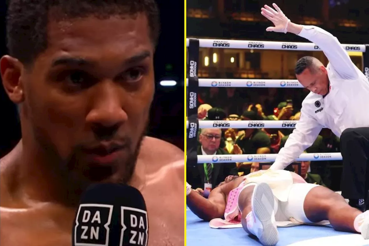 Anthony Joshua had five-word verdict after knocking out Francis Ngannou with ‘biggest right hand’...