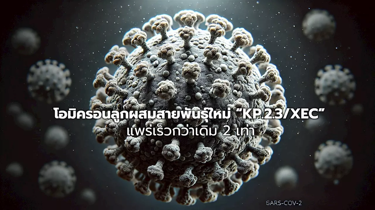 ศูนย์จีโนมฯ จับตาโอมิครอน KP.2.3/XEC ลูกผสมพันธุ์ใหม่ แพร่เร็วกว่าเดิม 2 เท่า