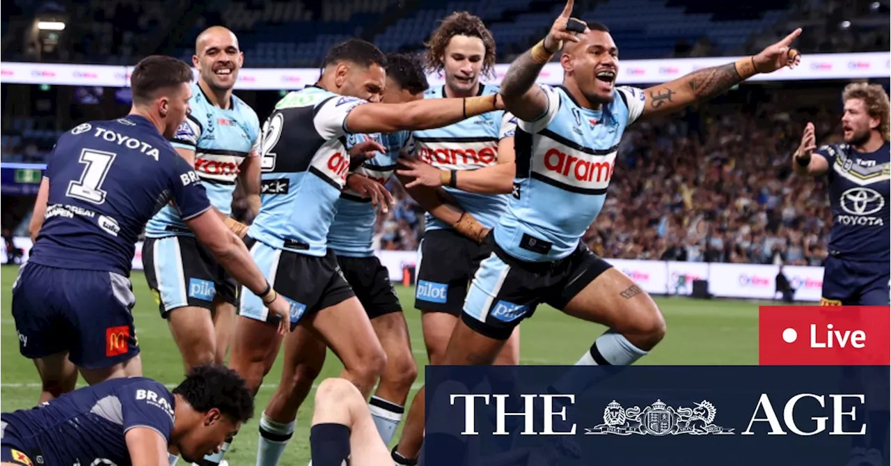 NRL finals as it happened: Sharks snap finals losing streak with victory over the Cowboys