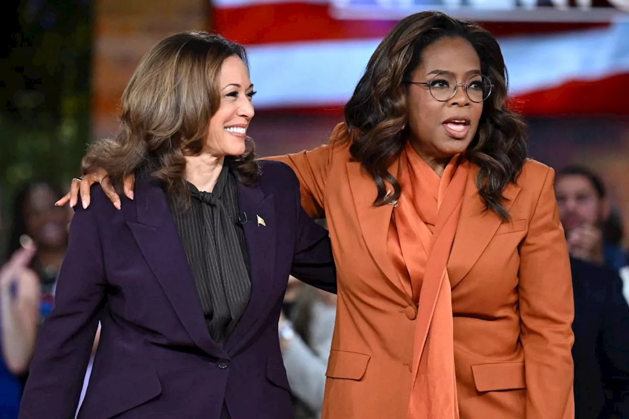 Harris and Oprah hold star-studded US election rally