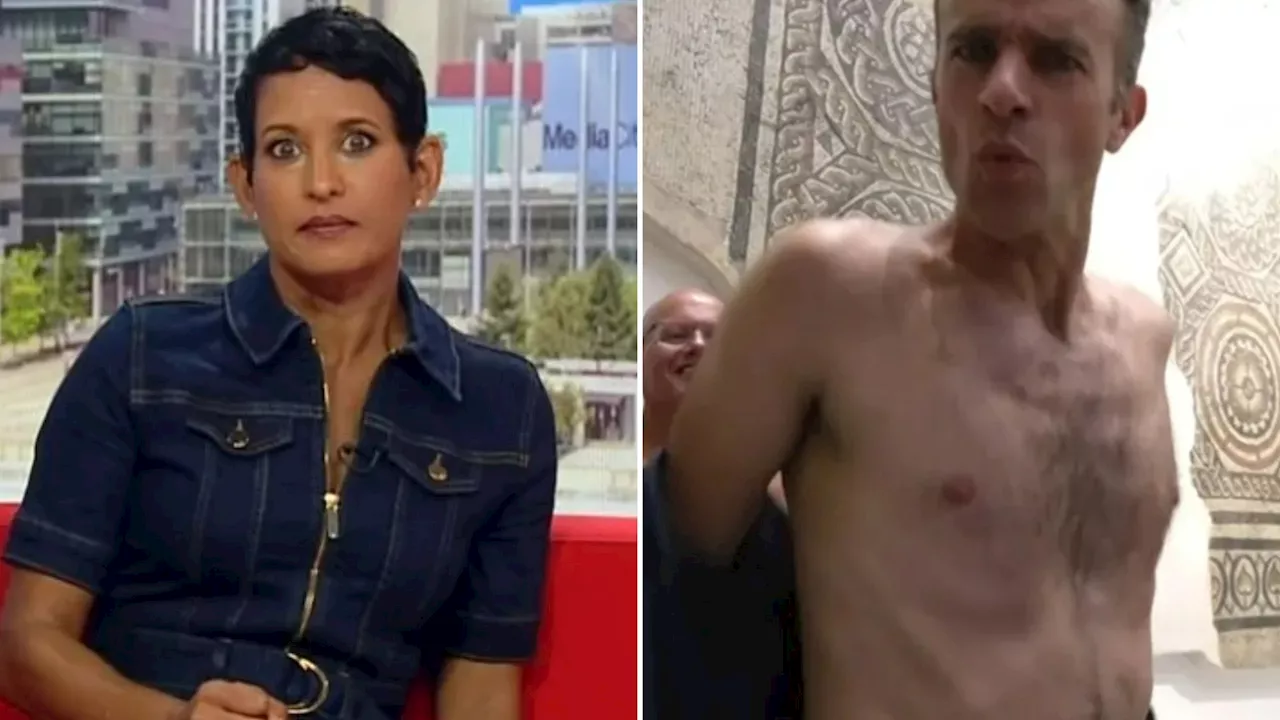 Shocked Naga Munchetty ‘lost for words’ as BBC Breakfast co-star strips topless live on air...