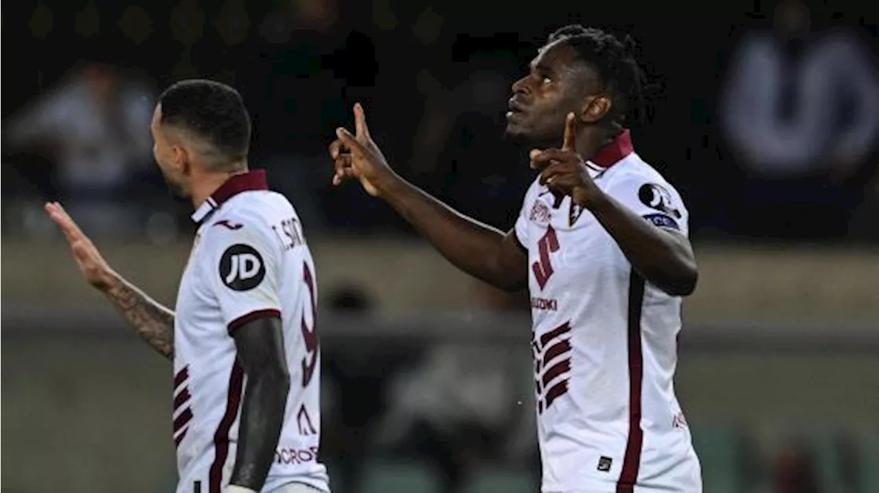 Sanabria-Zapata, il Torino è avanti a Verona grazie al suo attacco: 2-1 al 45'