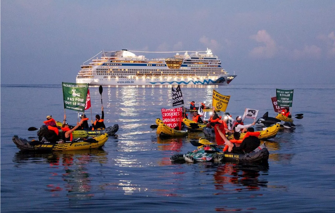 Marseille : Des paquebots de croisière bloqués à l’entrée du port par des manifestants en canoë