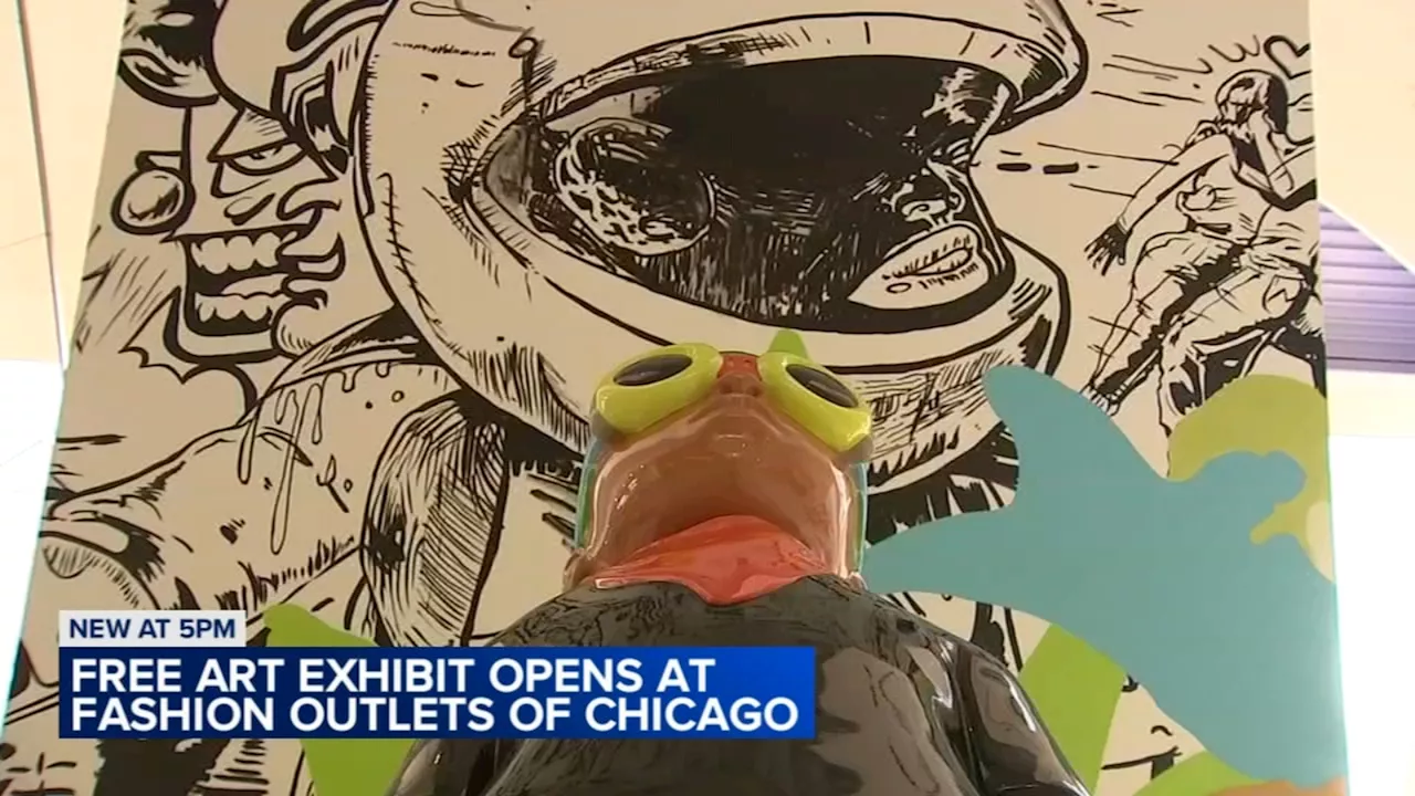 Chicago artist Hebru Brantley brings new 'FlyBoy' mural to Fashion Outlets of Chicago