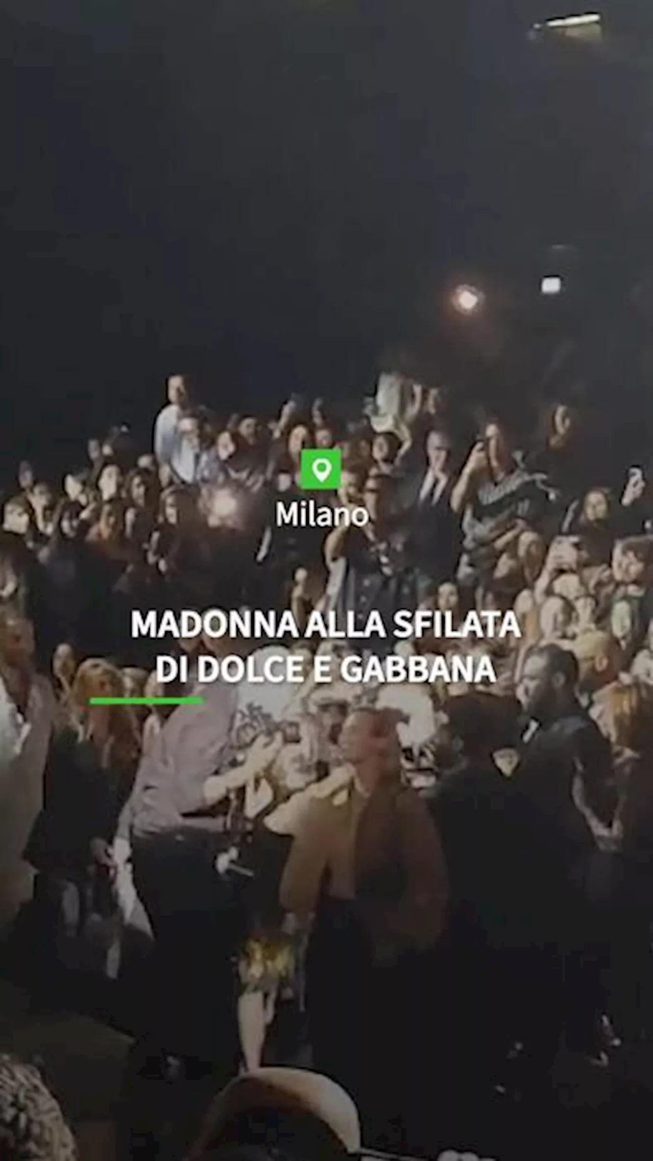 Madonna alla sfilata di Dolce e Gabbana