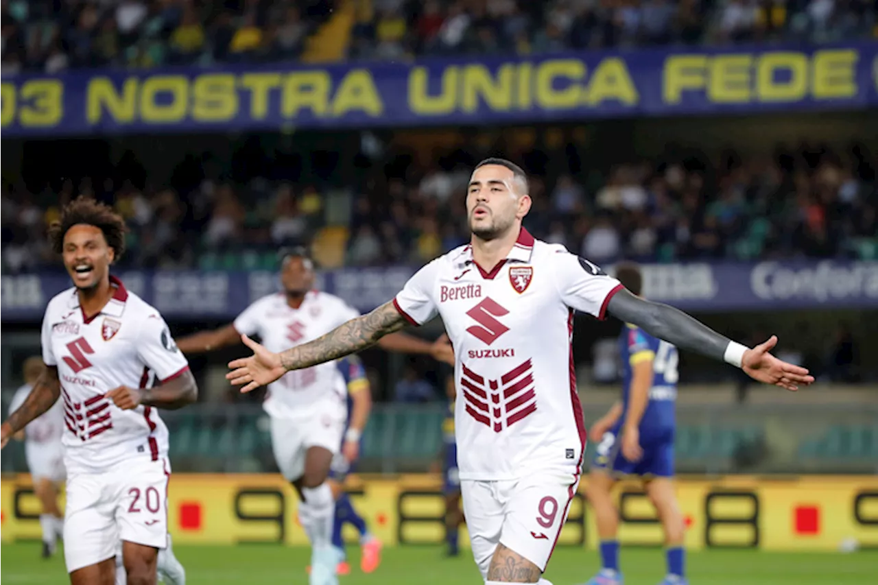 Tre gol al Verona, il Torino vola in testa e sogna