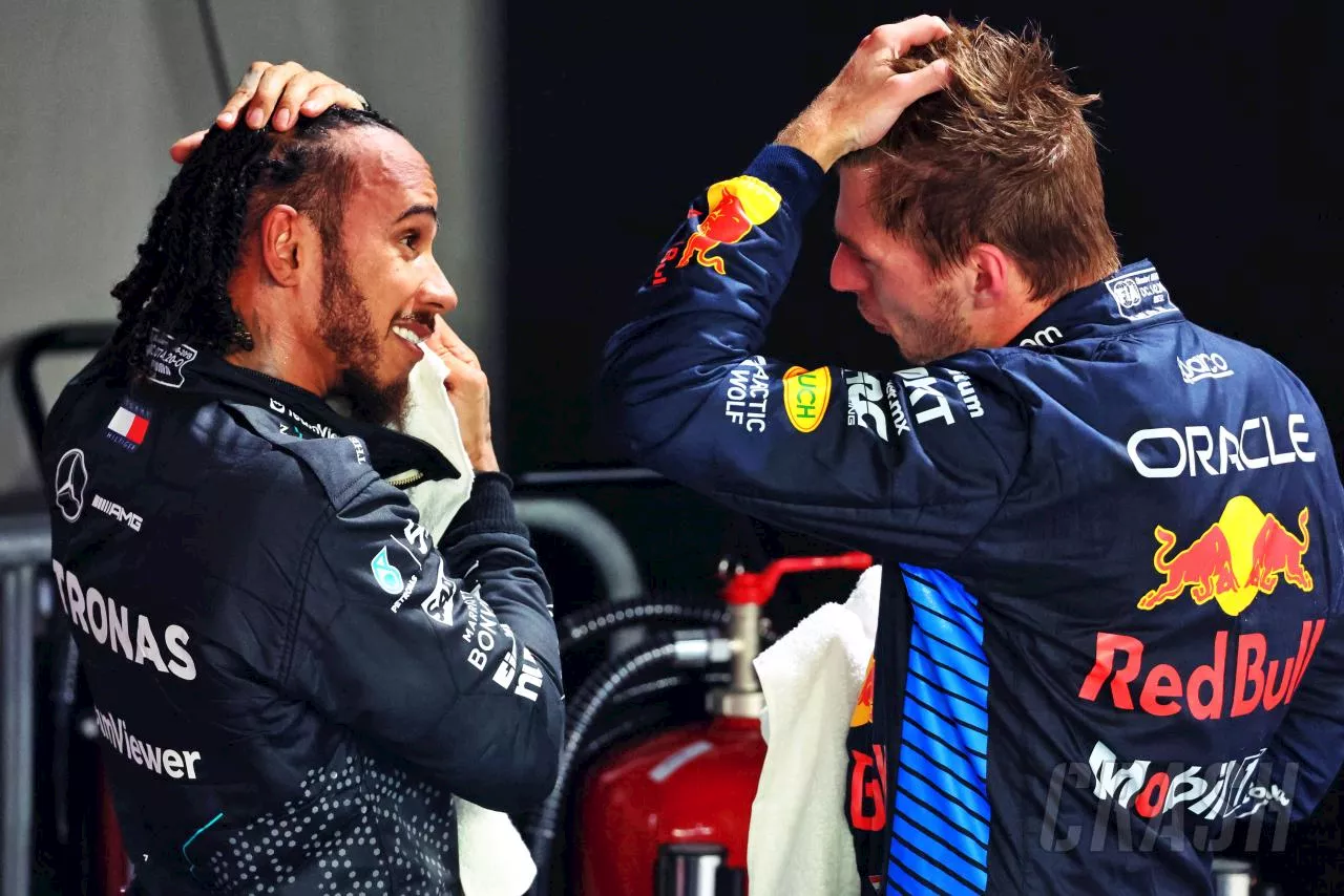 Lewis Hamilton hits out at “joke” penalty as Max Verstappen stages press conference protest