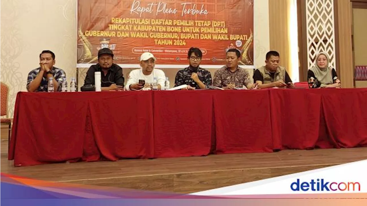 DPT Pilkada Bone 590.923 Pemilih, Naik 3.146 dari Pemilu 2024