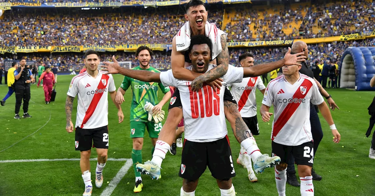 Miguel Borja y River Plate festejan en el Superclásico ante Boca