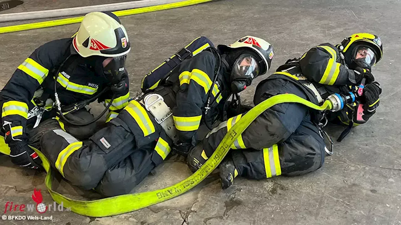 Oö: Atemschutz-Weiterbildung „Heizhausexplosion“ des Bezirkes Wels-Land