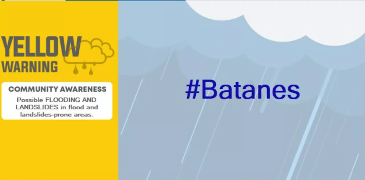 Yellow rainfall warning up over Batanes due to Habagat