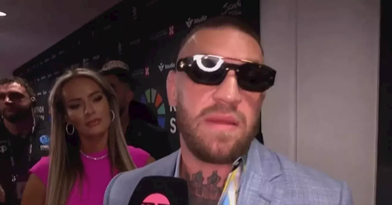 Conor McGregor attends Anthony Joshua v Daniel Dubois fight with Dee Devlin