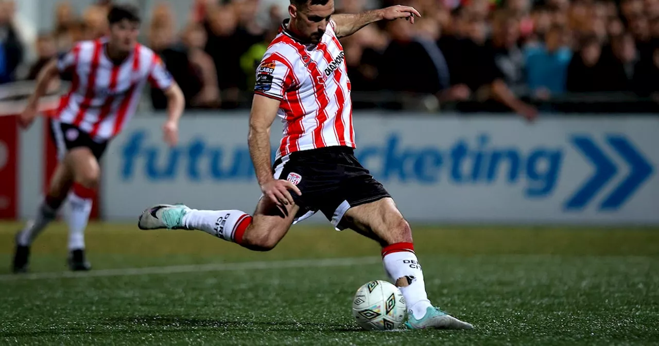 Derry City score controversial late penalty as they rescue draw against Shamrock Rovers