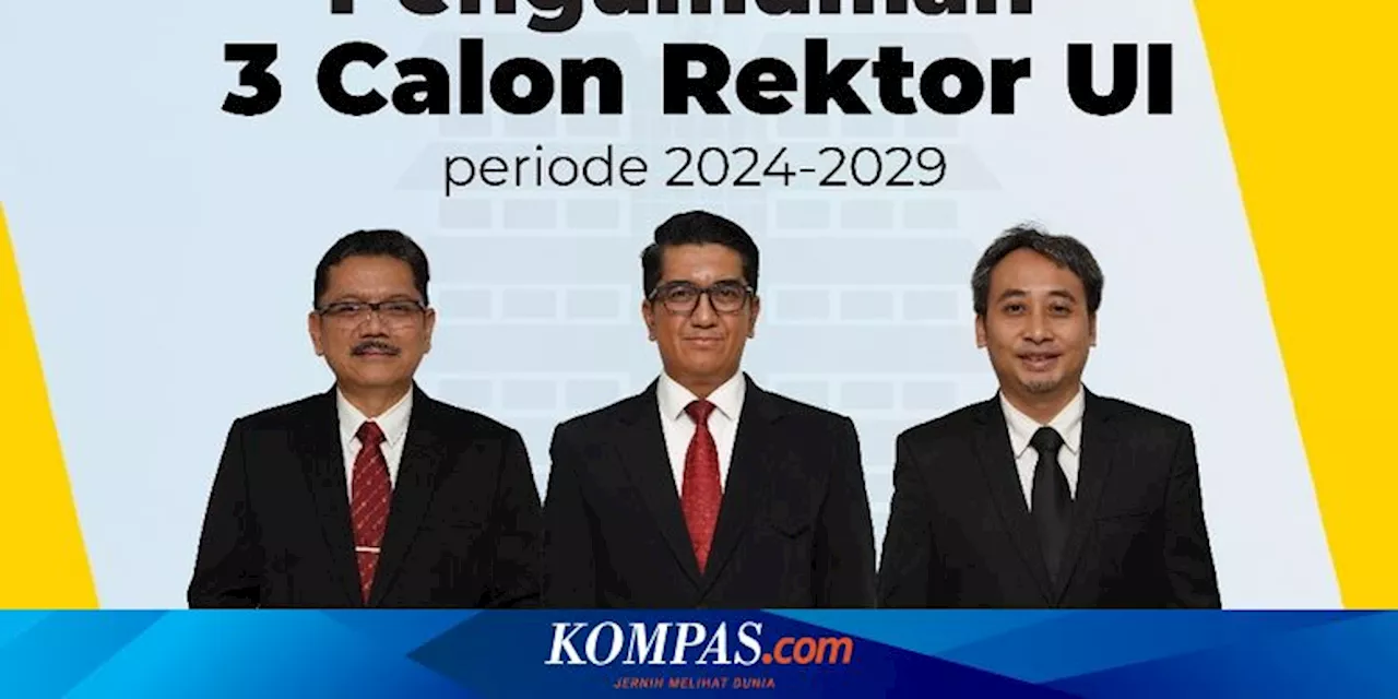 Tiga Calon Rektor UI 2024-2029 Siap Maju Debat Publik, Siapa Saja?