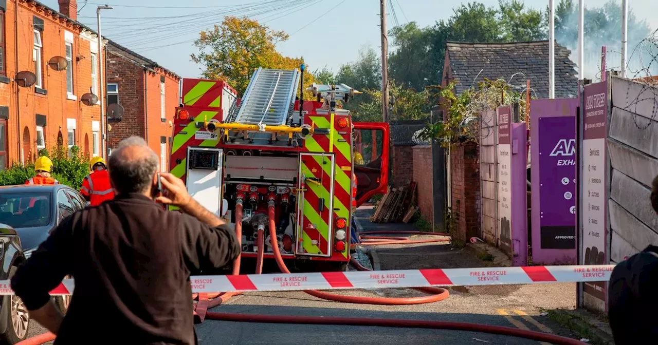 Smoke pours from industrial unit as firefighters tackle blaze