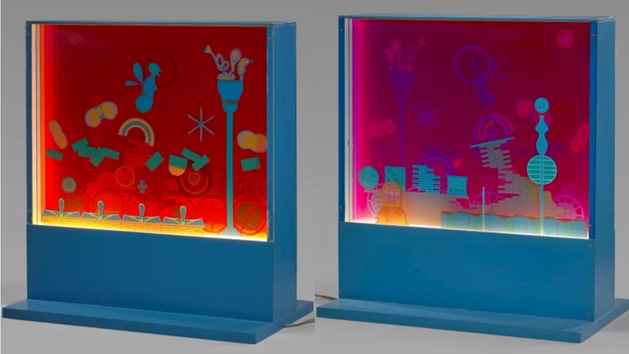 An illuminated art show glows at the Norton Simon Museum