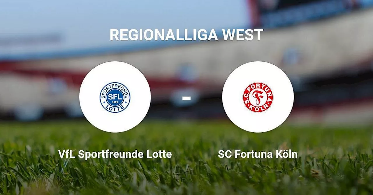 Das Team des VfL Sportfreunde Lotte gegen die SC Fortuna Köln trennen sich unentschieden