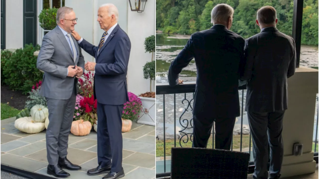 Intimate photos of Biden and Albanese’s meeting before President’s last Quad summit