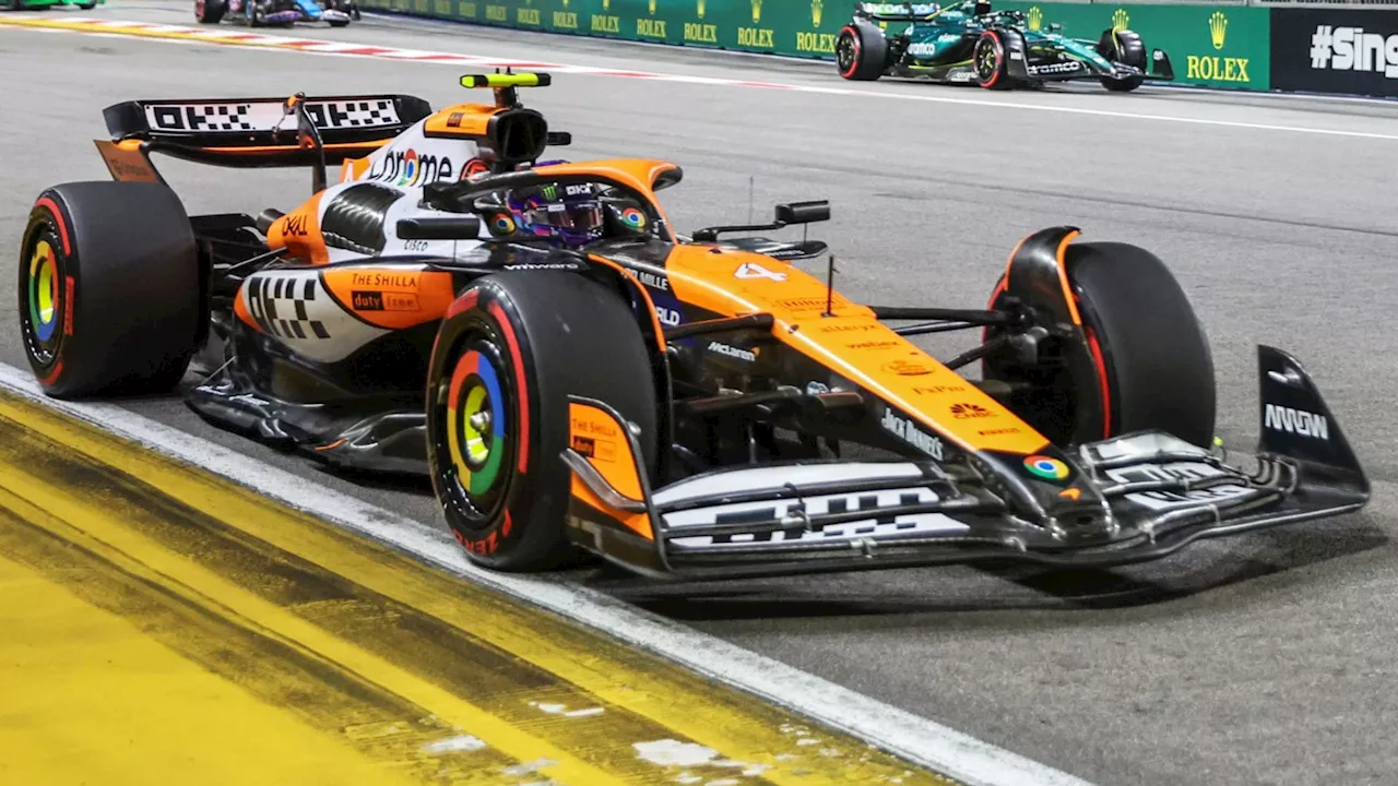 Singapore GP: Lando Norris takes pole from Max Verstappen and Lewis Hamilton in dramatic qualifying