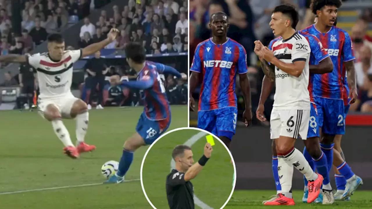 Premier League Match Centre explain why Lisandro Martinez wasn't sent off against Crystal Palace