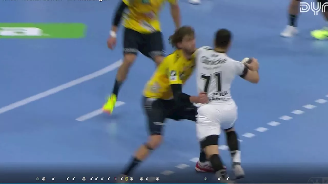 Voll ins Gesicht: Ellbogen-Attacke in der Handball-Bundesliga