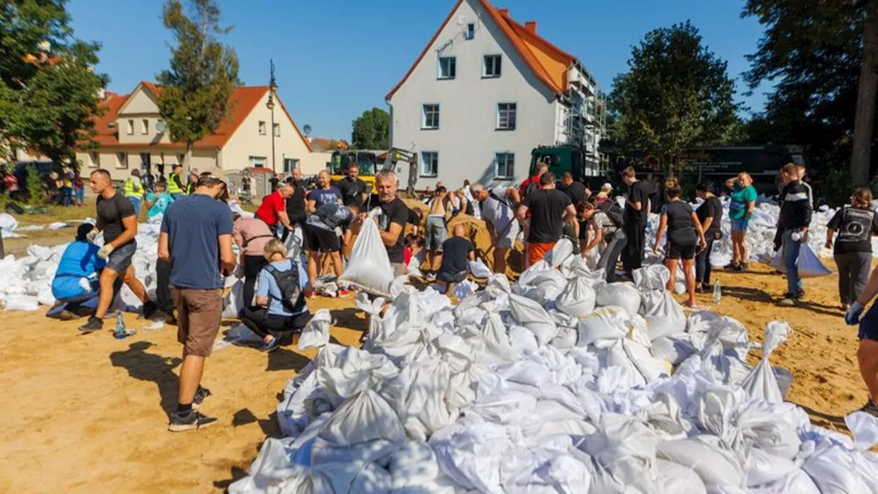 Unwetter: Hochwasserwelle bewegt sich in Polen flussabwärts