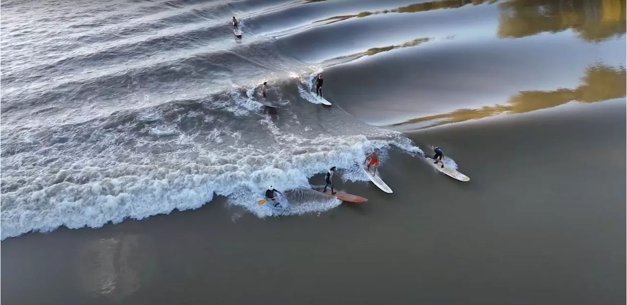 VIDÉO. Mascaret sur la Garonne : les magnifiques images de la vague vue du ciel