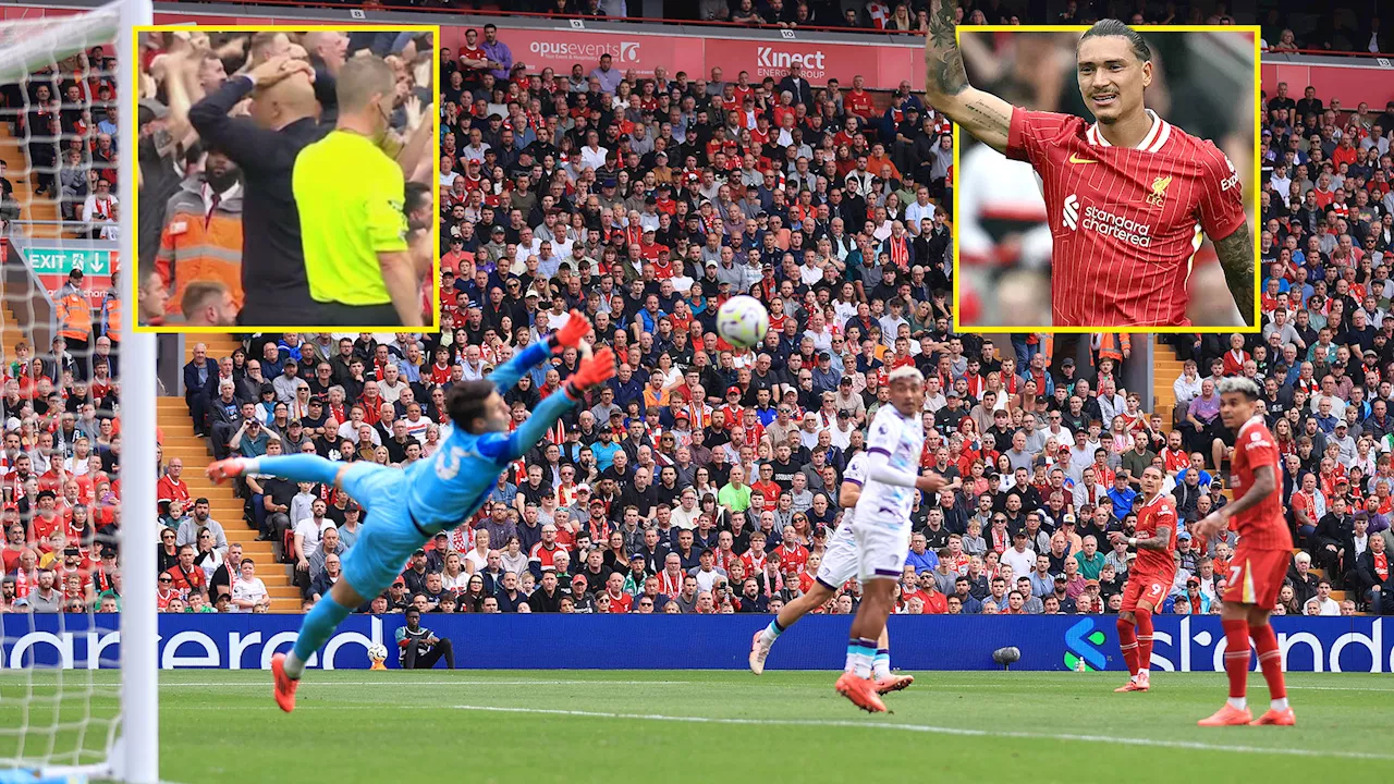 Darwin Nunez stuns Arne Slot and gets standing ovation from Troy Deeney with outrageous Liverpool goal...