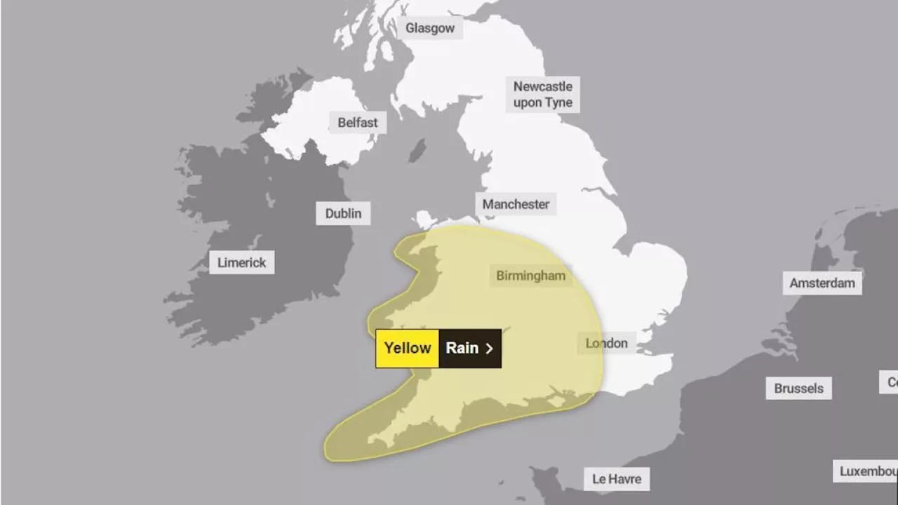 Met Office extends weather warning with heavy rain expected on Sunday