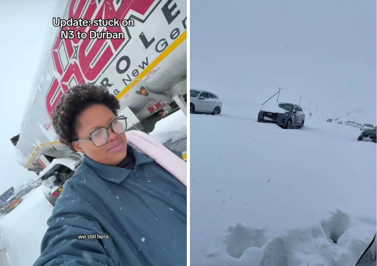 Penny Ntuli, stranded motorists stuck in snow on N3 [videos]