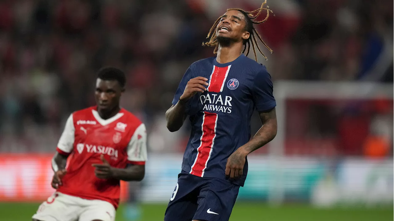 French leader PSG drops its first points after at Reims