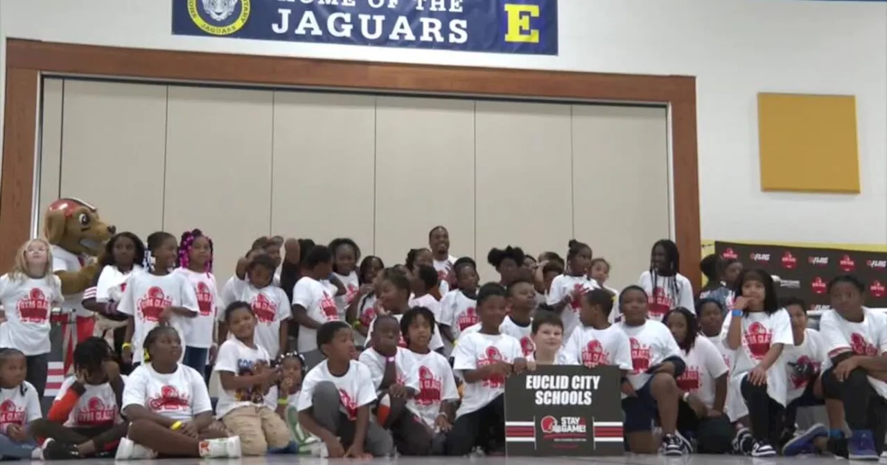 Browns host Gym Class Takeover at Shoreview Elementary