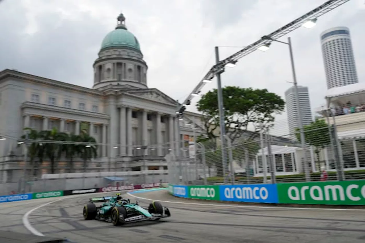 Lizard on track halts Formula 1 practice in Singapore