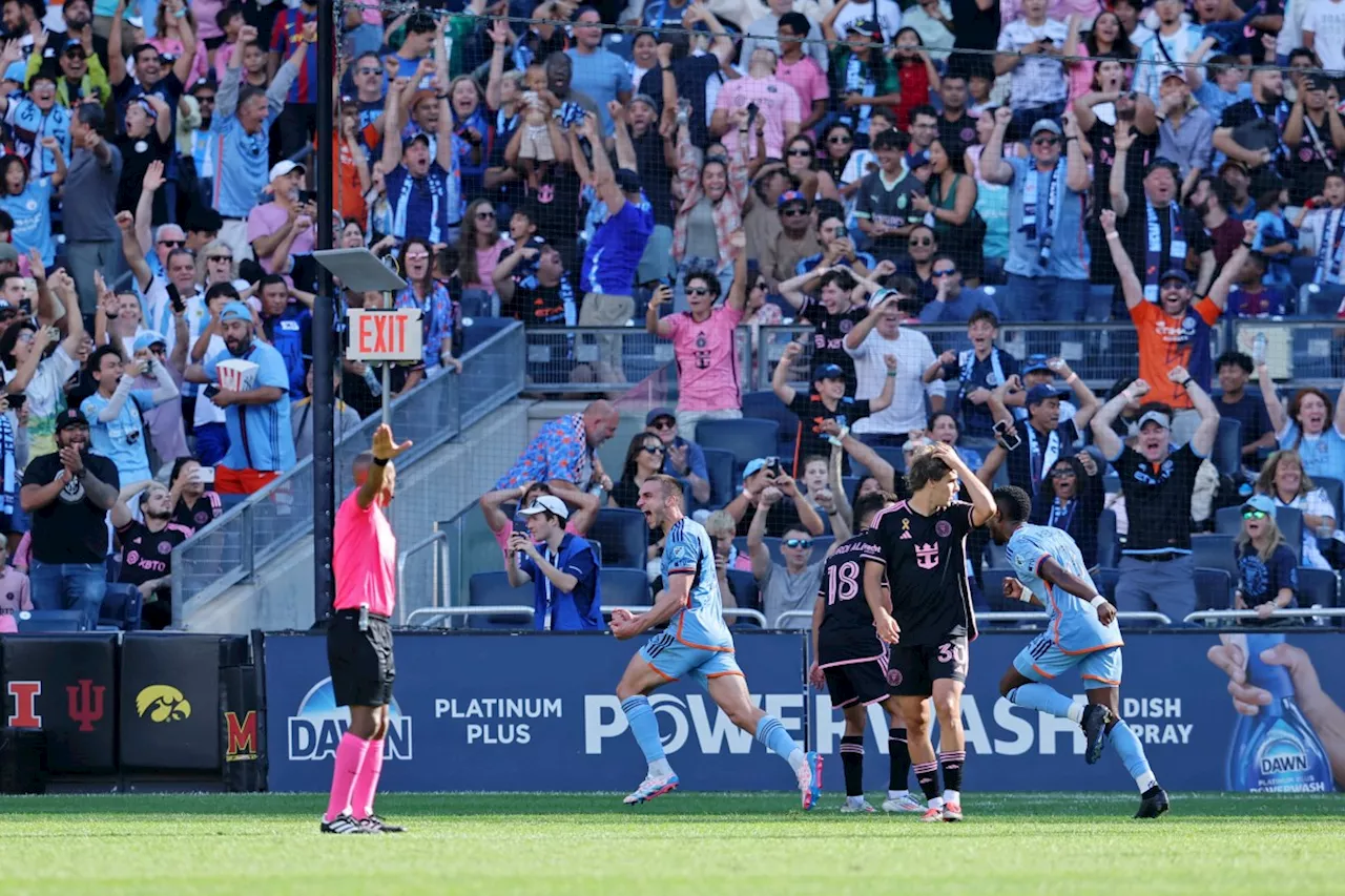 James Sands' late equalizer salvages point for NYCFC in thrilling draw with Messi, Miami