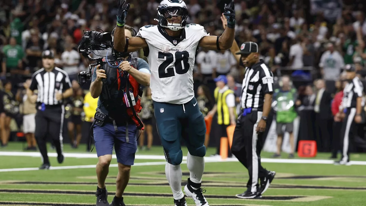 Saquon Barkley's 2 fourth-quarter TDs lift Eagles over Saints in a defensive 15-12 thriller