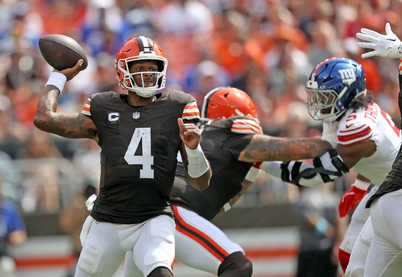 How many times the Browns used presnap motion during Sunday’s 21-15 loss to the Giants